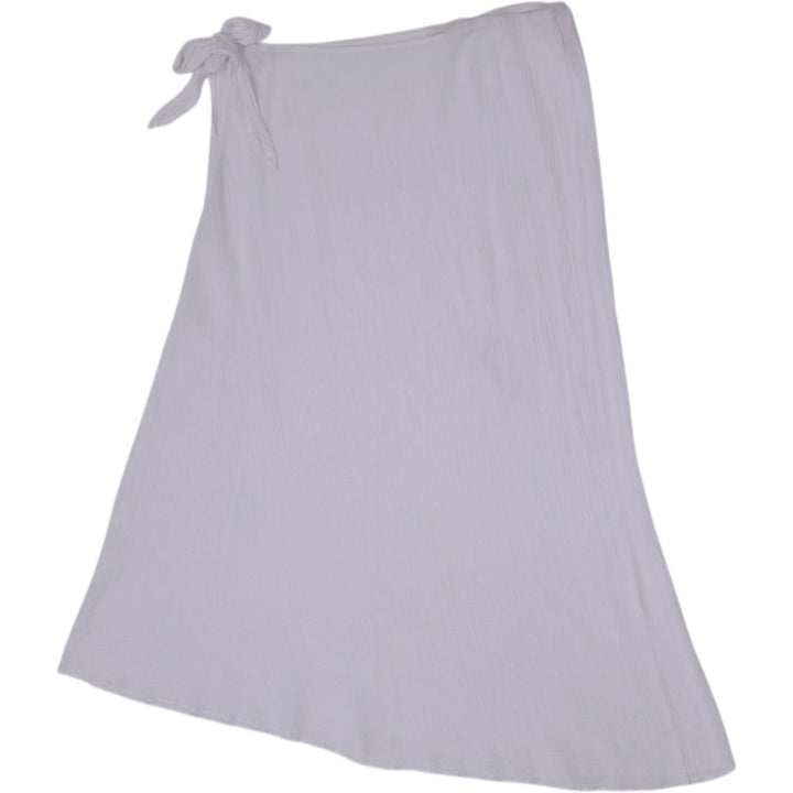 Y2K Ladies Victoria's Secret Wrap Tie Waist 100% Cotton Gauze Skirts White S