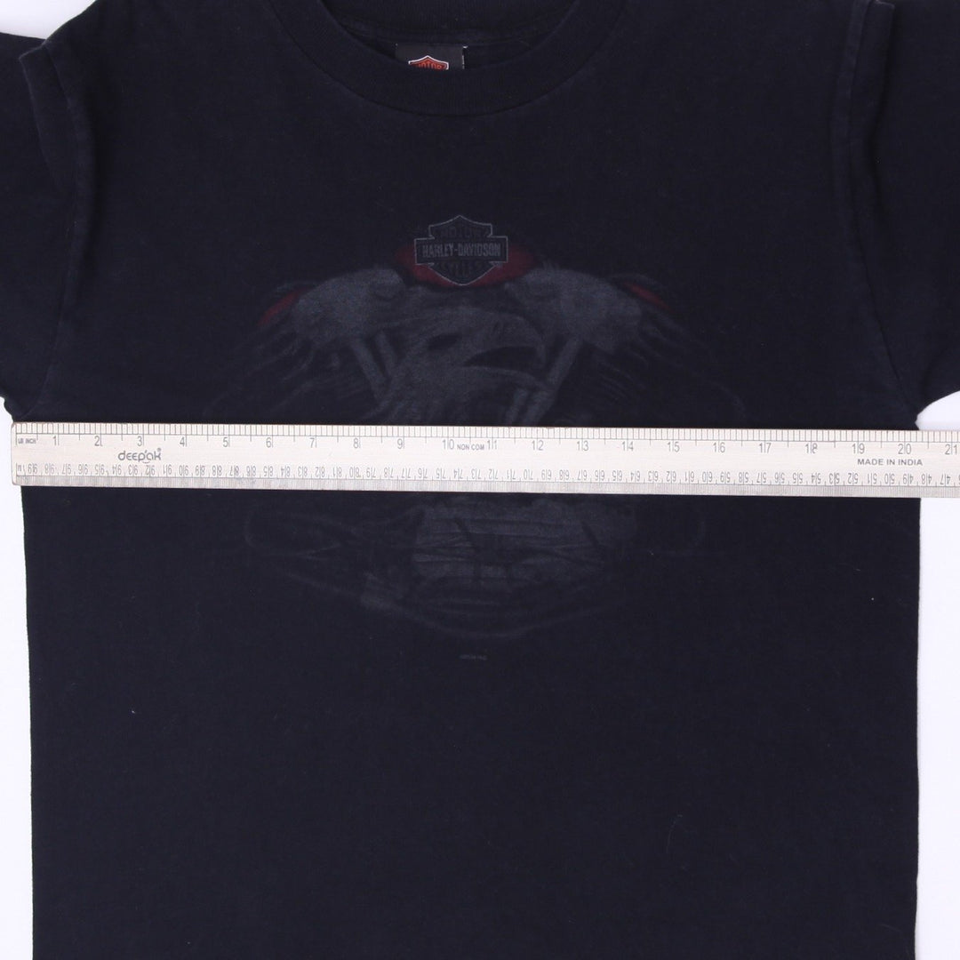 Vintage Harley Davidson Holoubek Black V-Twin Engine Graphic T-Shirt Size M