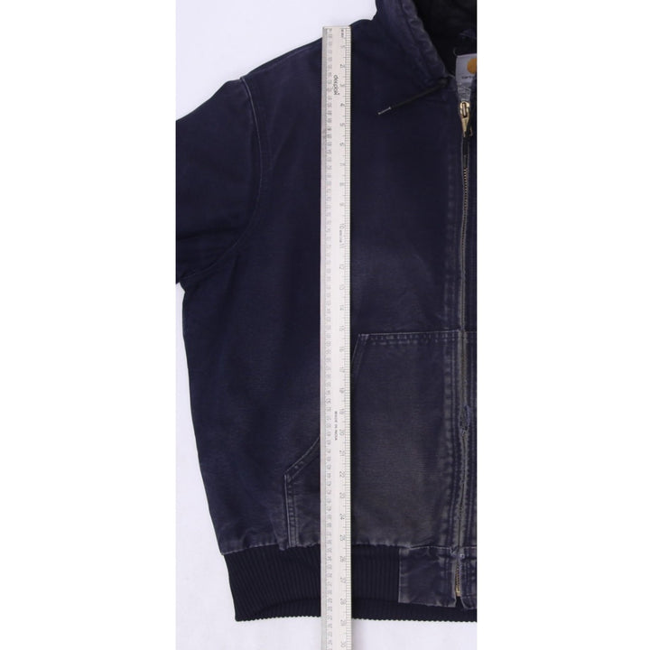 Mens J130 MDT Carhartt Hooded Navy Worn Workwear Slightly Distressed Jacket XL | Migration_Jackets WW Collect | Fashion Rerun