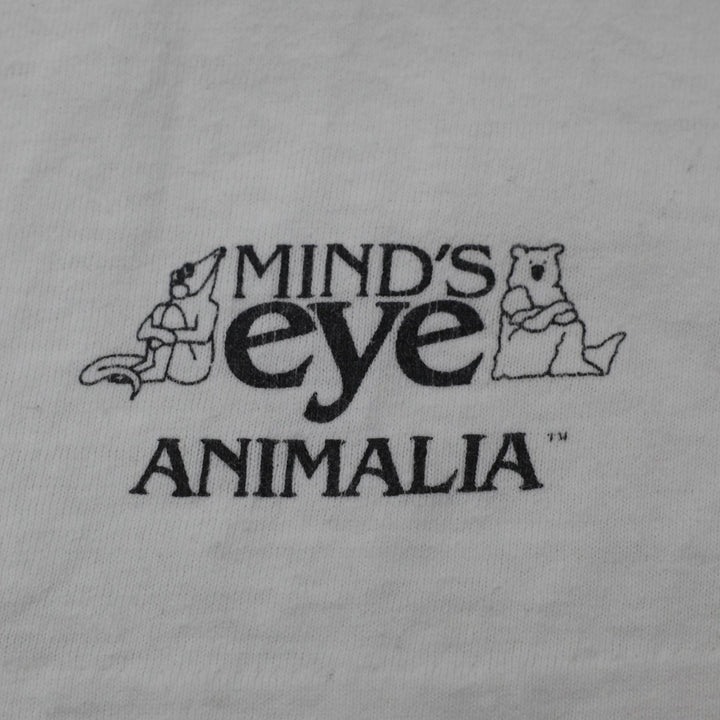 Vintage Mens Anvil T-Shirt White Insect Graphic Cotton