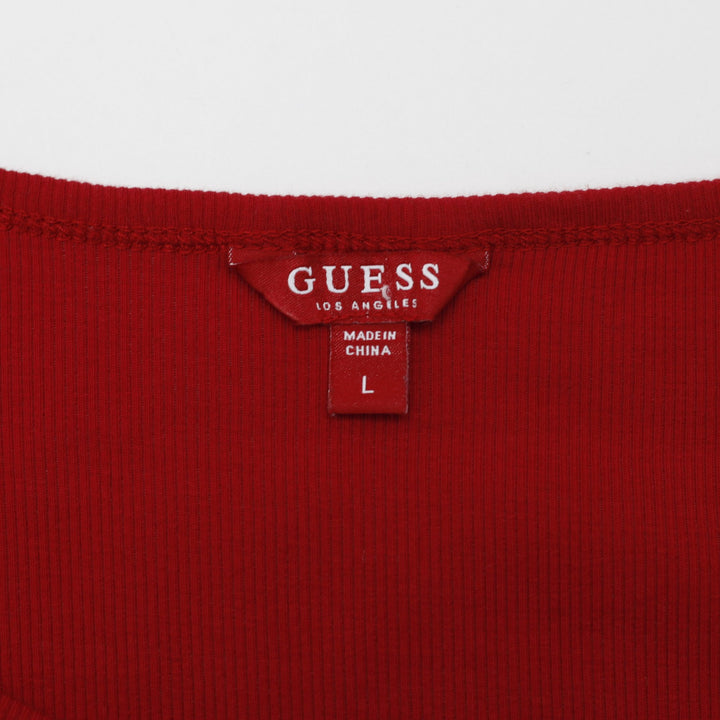 Y2K Ladies Guess Zipper Front Casual Tee Size L | Migration_Y2K Tops - Back View | Fashion Rerun