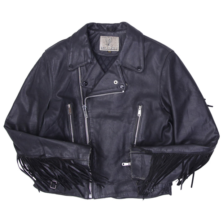 Rare Design Vintage Brand Drag Specialties Leather Jacket 1980s featuring classic motorcycle aesthetics