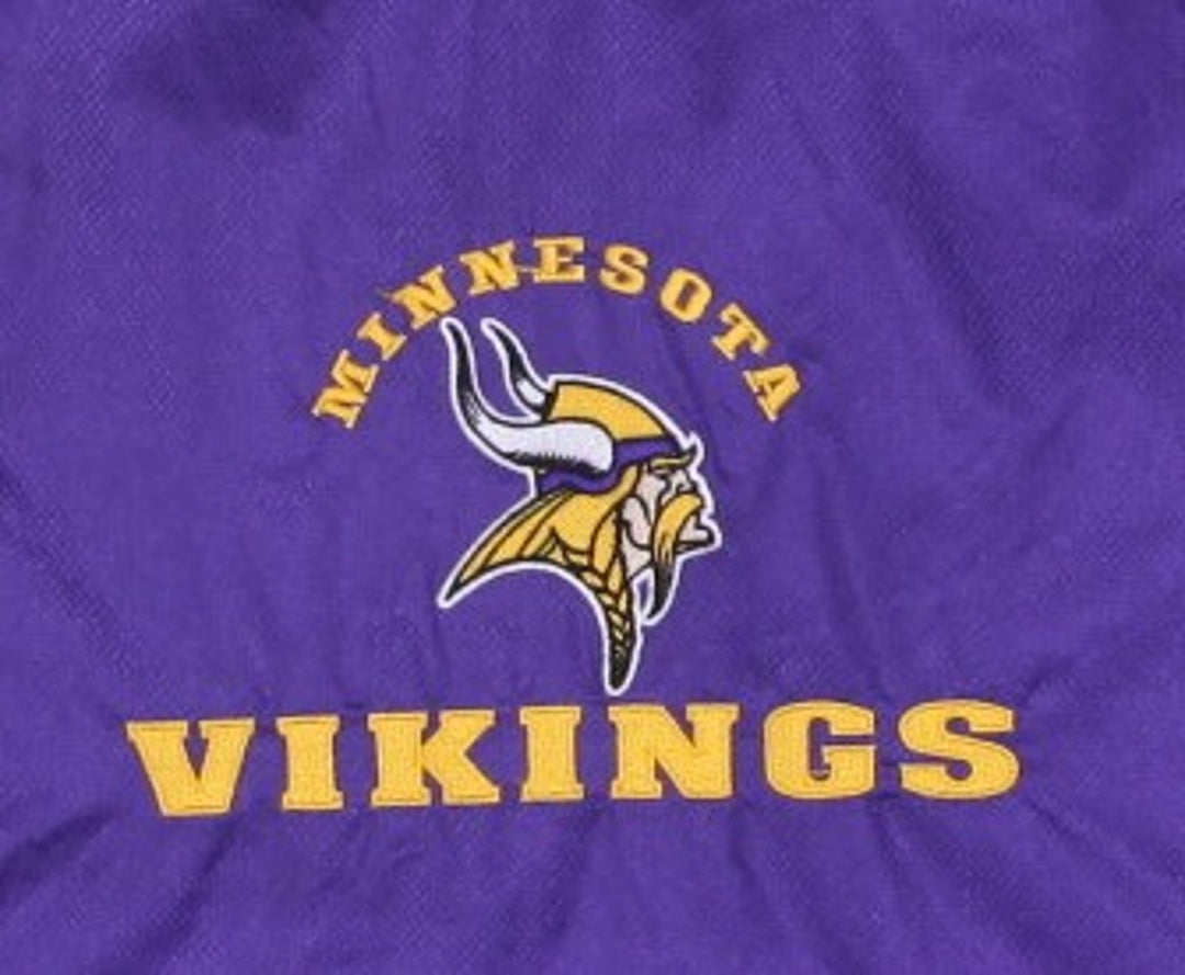 Vintage Mens Logo Athletic NFL Jacket Purple Full Zip Vikings
