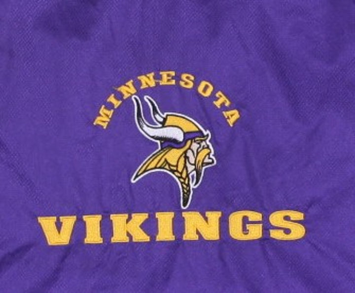 Vintage Mens Logo Athletic NFL Jacket Purple Full Zip Vikings