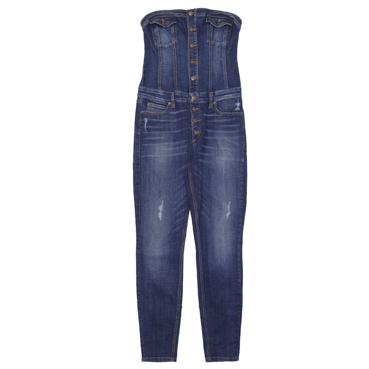 Ladies Guess Jeans Front Button Tube Denim Jumpsuit