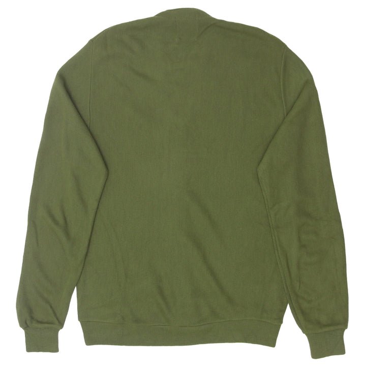 Vintage Mens Sears Cardigan Green Orlon Acrylic Long Sleeve | Migration_Knitwear & Sweaters - Side View | Fashion Rerun