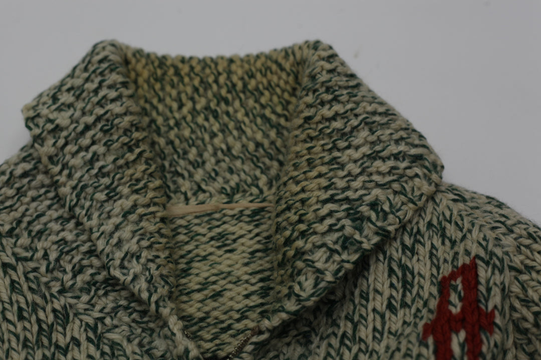 Vintage Curling Club Full Zip Knitted Sweater