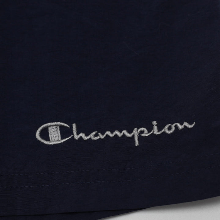 Mens Champion Mesh Lined Track Nylon Shorts Navy Blue Size M