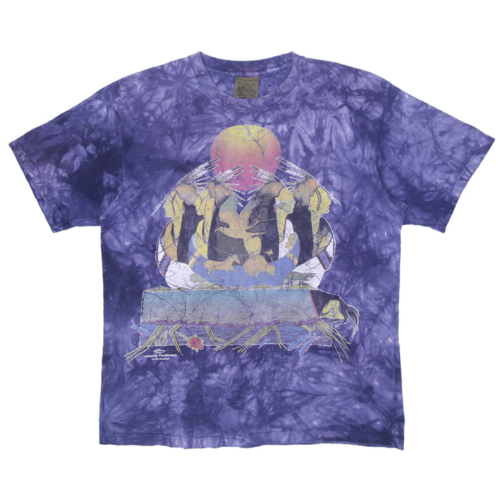 1996 Vintage The Mountain Native American Tie Dye T-Shirt Purple L - Fashion Rerun Vintage Migration_T-Shirt