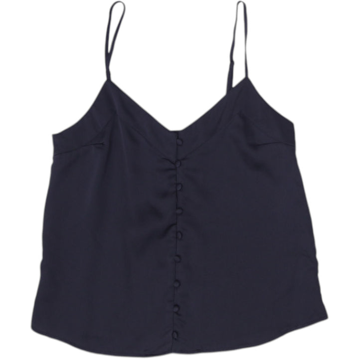 Y2K Ladies Abercrombie & Fitch Camisole Black Button V-Neck