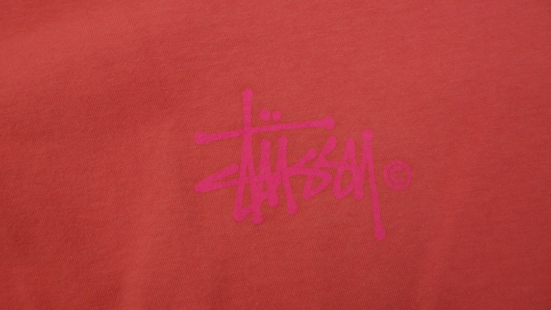Mens Stussy Logo Crewneck T-Shirt