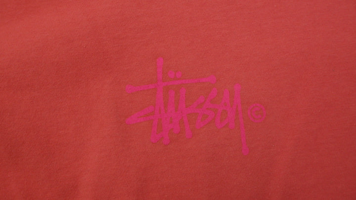 Mens Stussy Logo Crewneck T-Shirt