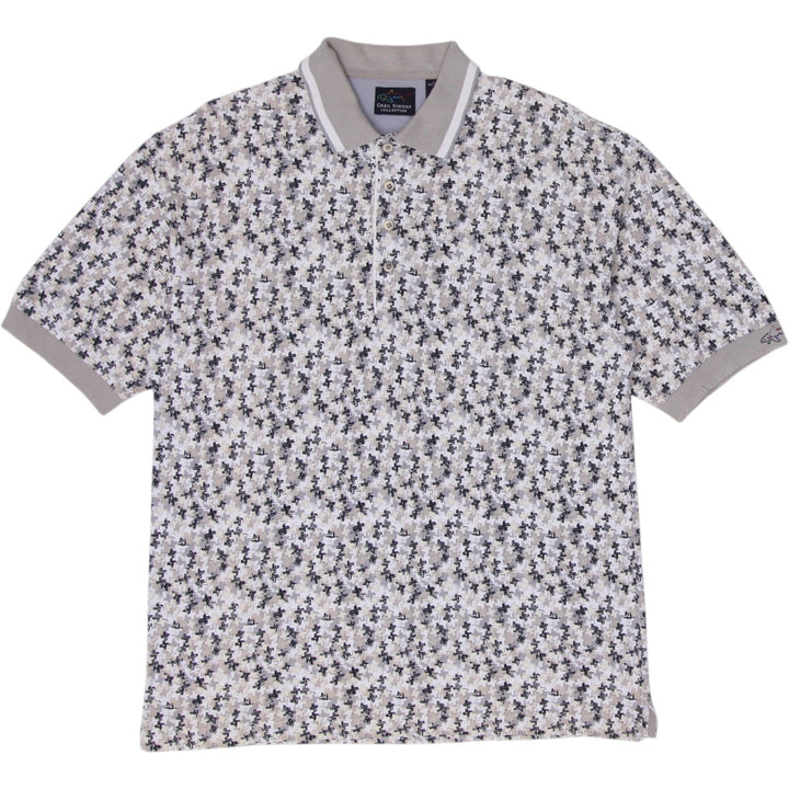 Mens Greg Norman Patterned Cotton Casual Polo T-Shirt Size L