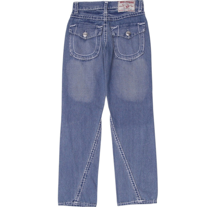 Y2K Mens True Religion Joey Jeans Washed Blue Straight Fit Made In USA
