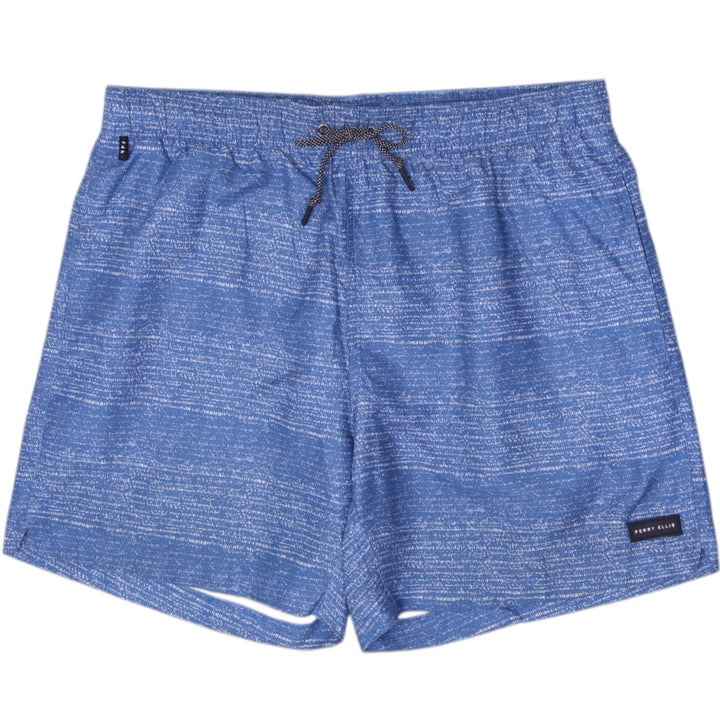 Mens Perry Ellis Swim Trunks Blue Flecked Board Shorts