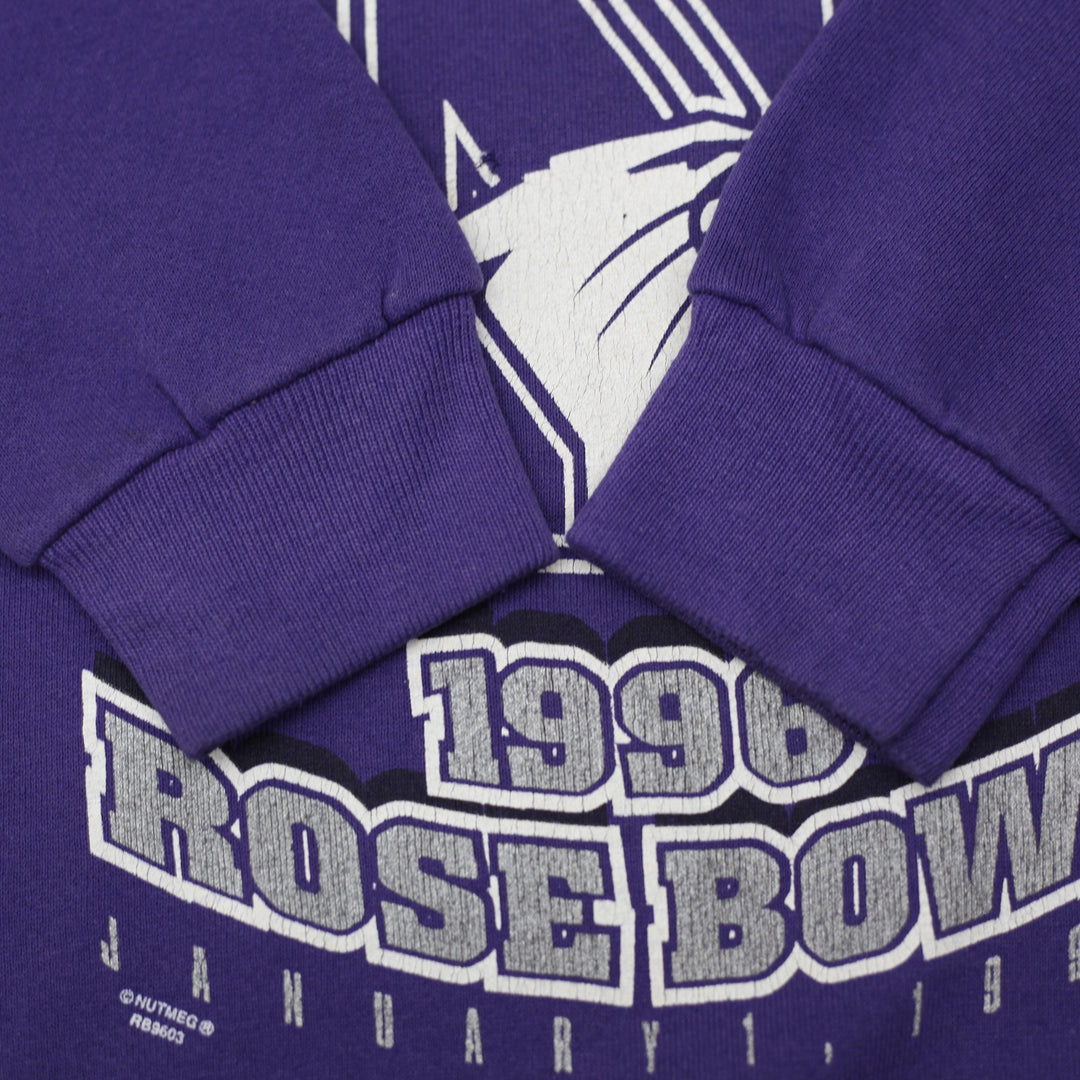 Vintage 90s Nutmeg Mills Northwestern Rose Bowl Sweatshirt Purple Crewneck