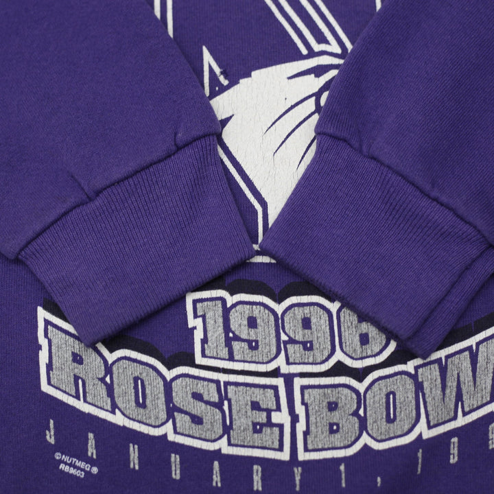 Vintage 90s Nutmeg Mills Northwestern Rose Bowl Sweatshirt Purple Crewneck