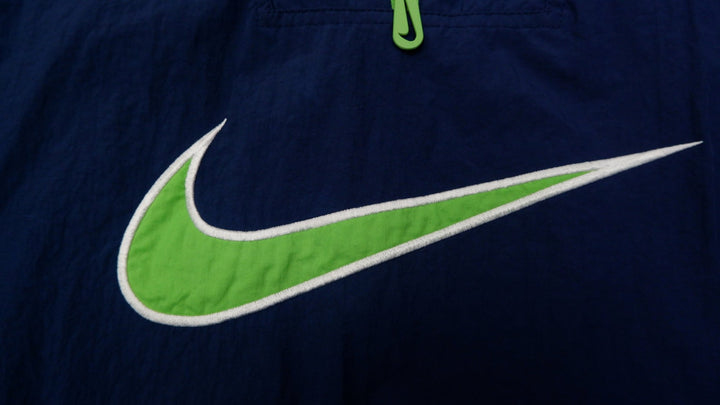 Vintage Mens Nike Windbreaker Navy Blue Swoosh Pullover