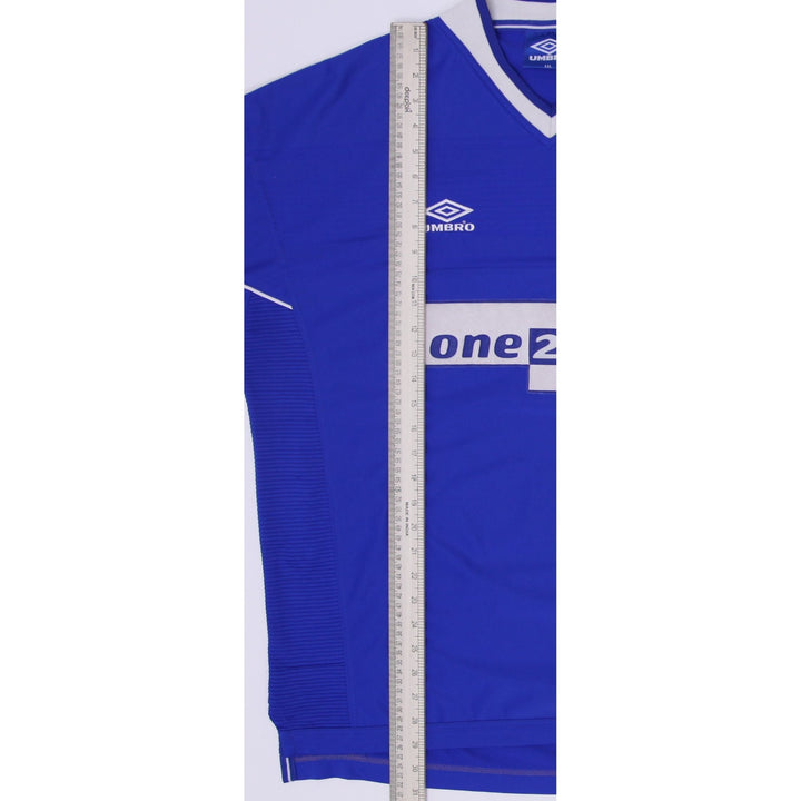 Vintage Mens Umbro Everton Jersey Blue Soccer Team Embroidered Size XXL
