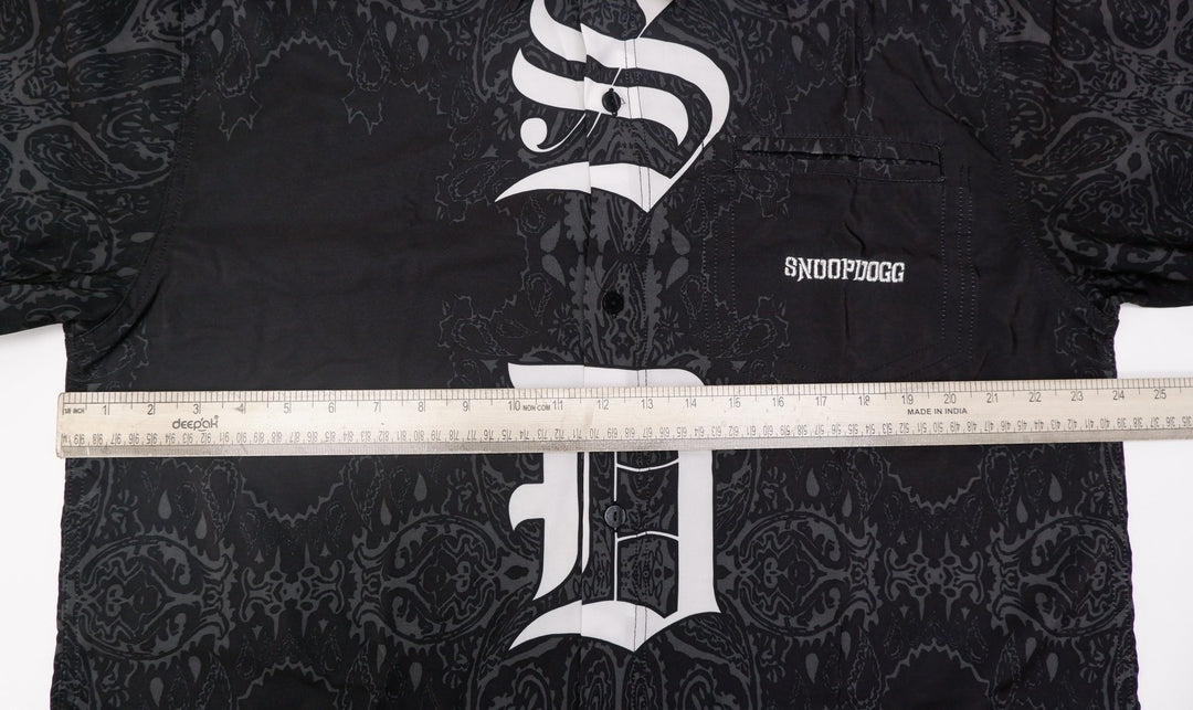 Mens Snoop Dogg Clothing Company Printed Button Short Sleeve Shirt