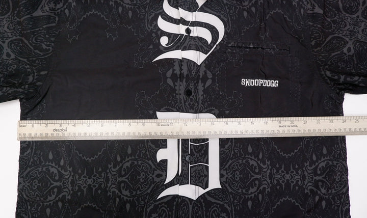 Mens Snoop Dogg Clothing Company Printed Button Short Sleeve Shirt