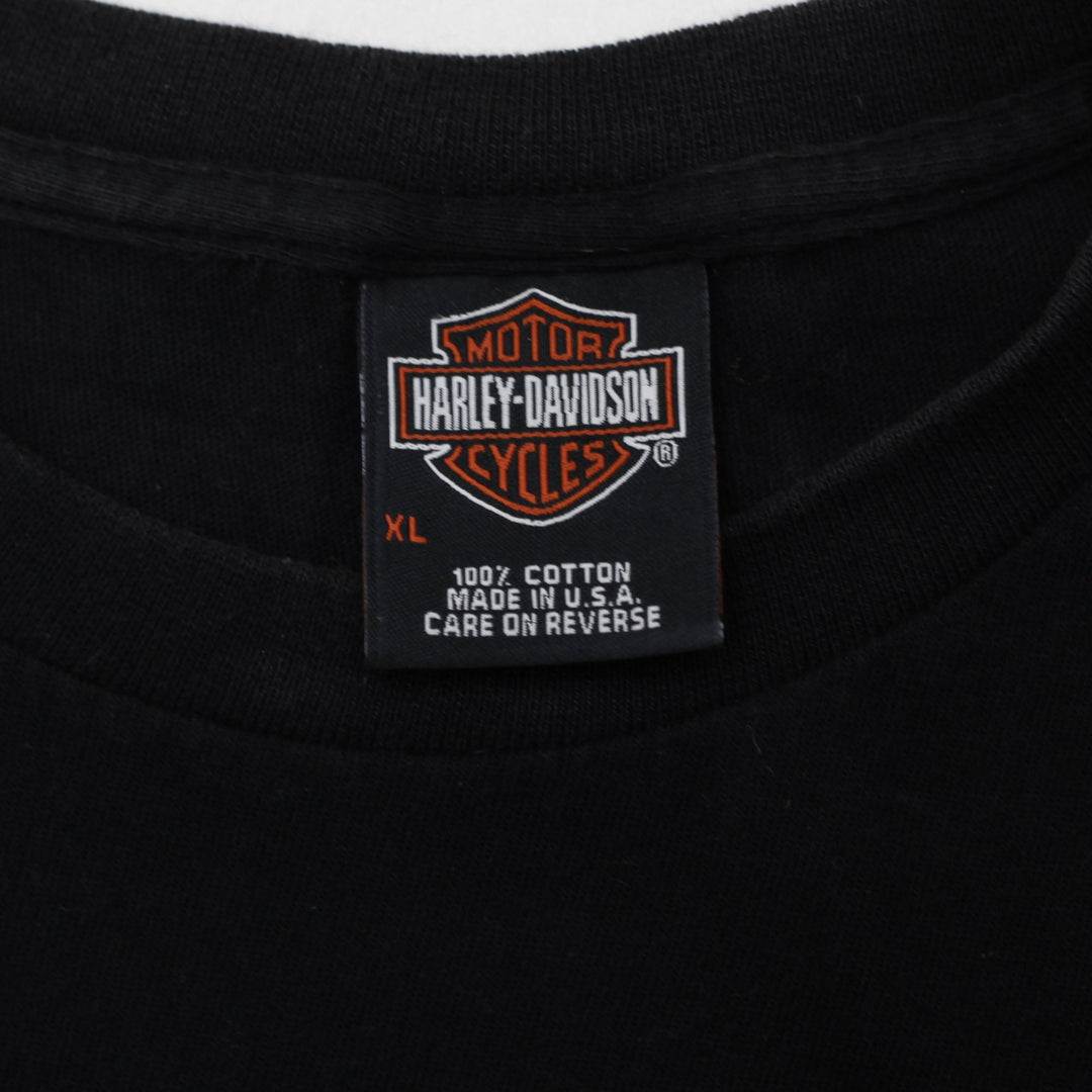 Vintage 2003 Harley-Davidson Black Graphic Made In USA T-Shirt Size XL | Migration_T-Shirts - Back View | Fashion Rerun