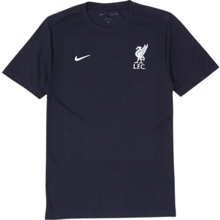 Mens Nike LFC T-Shirt Black Soccer Dri-Fit Team Logo Size S