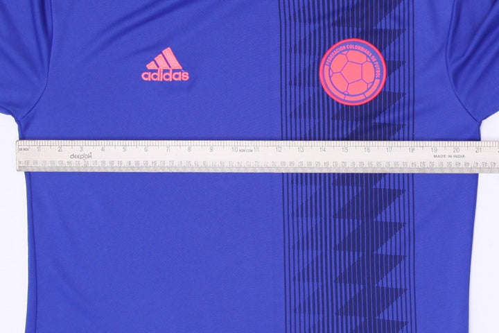 Mens Adidas Colombia 2018-19 Away Football Jersey Adidas Blue Orange Size L