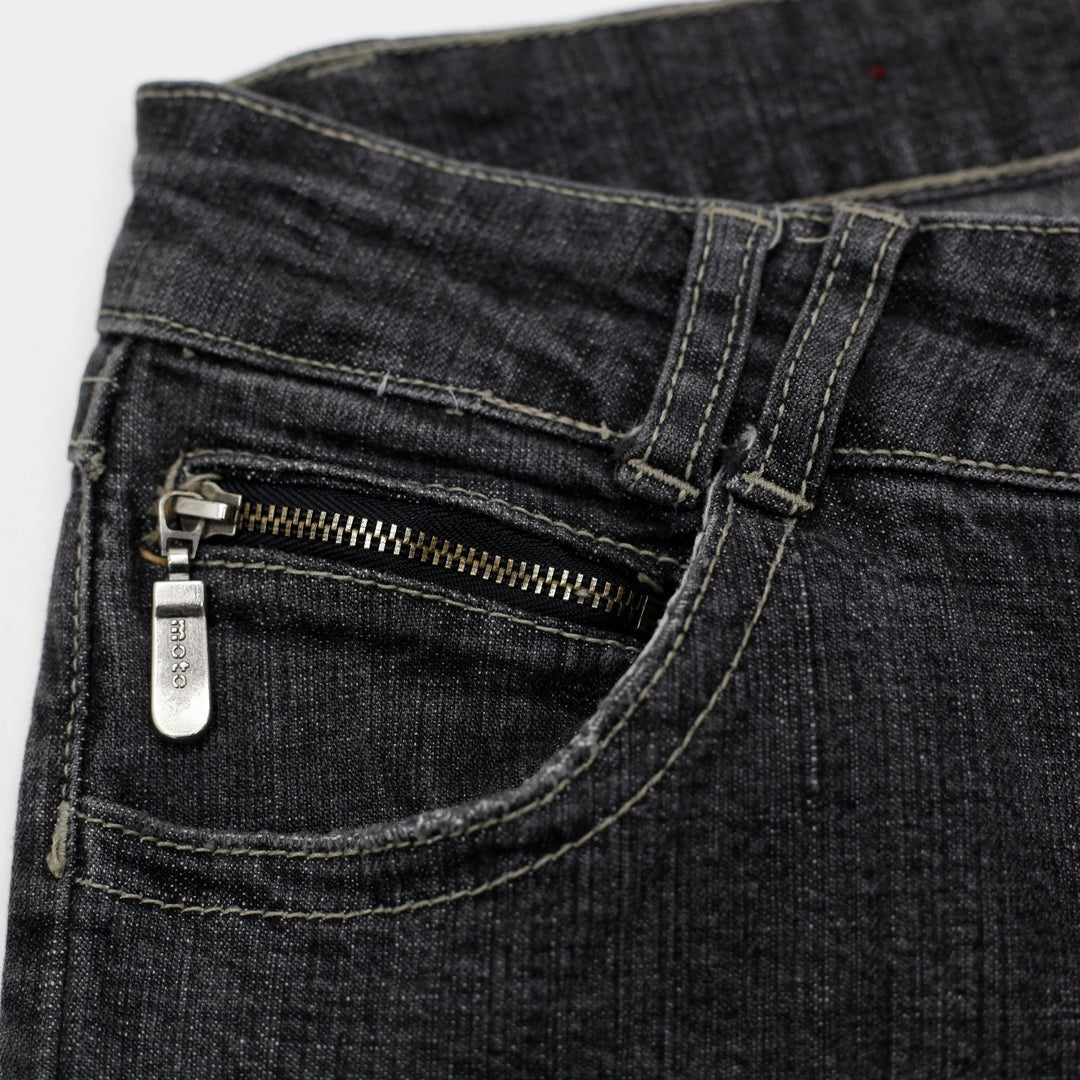 Y2K Ladies MOTO Low Rise Flare Jeans Size 28