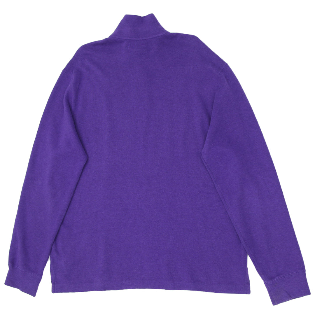 Mens Polo by Ralph Lauren Quarter Zip Purple Sweater