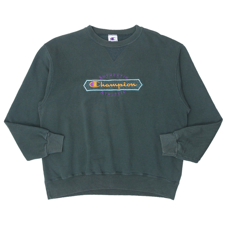 Vintage Champion Embroidered Crewneck Sweatshirt Size XL 90's - Fashion Rerun Vintage Migration_Sweaters