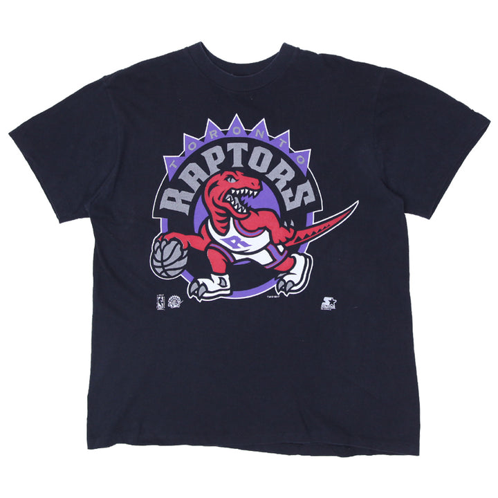 Vintage Starter NBA Toronto Raptors T-Shirt Single Stitch, Black - Fashion Rerun Vintage Migration_T-Shirt