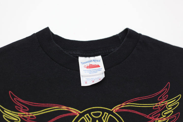 2004 Vintage Aerosmith Tour Band T-Shirt Black Tennessee River M