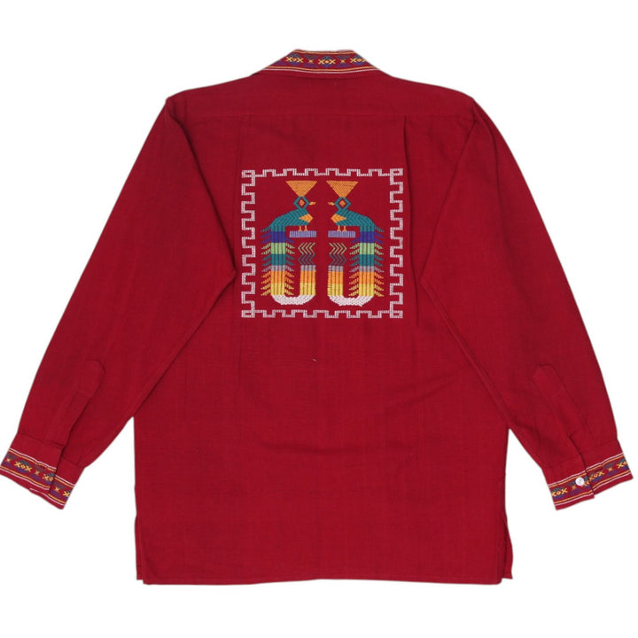 Vintage 80s Panajachel Quetzal Huipil Shirt