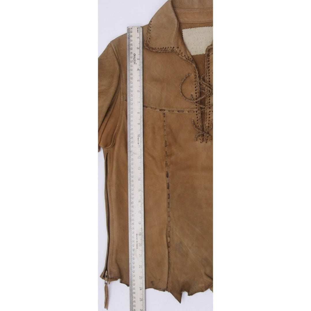 Vintage Ladies Western Co. Classic Genuine Leather Lace Up Jacket