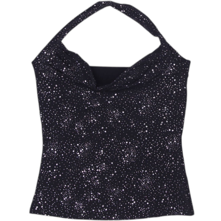 Y2K Ladies Glitter Party Wear Halter Top Size XS | Migration_Y2K Tops | Fashion Rerun
