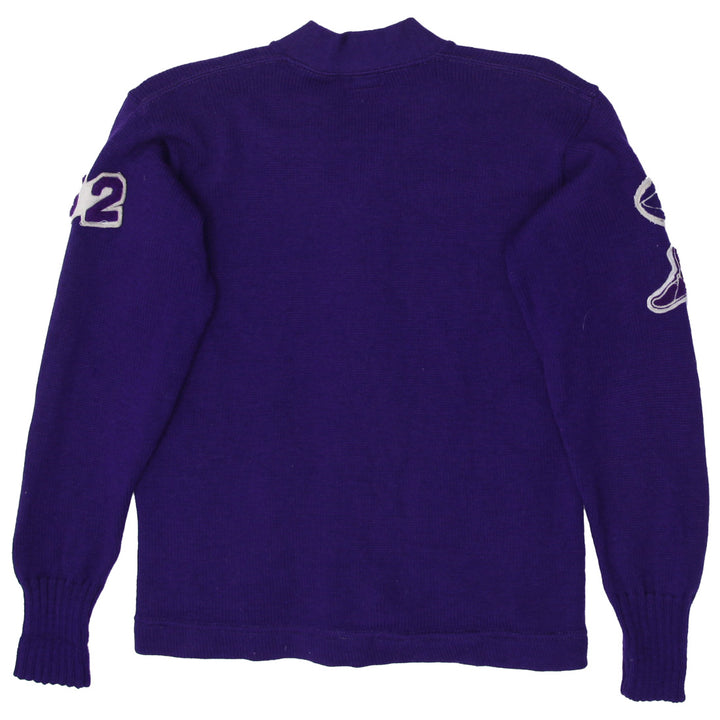 Vintage Sand Knit Letterman Cardigan Sweater-Purple Size 42 - Fashion Rerun Vintage Migration_Sweaters