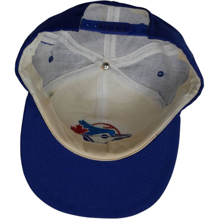 Vintage Mens MLB Blue Jays Baseball Cap White Blue Logo