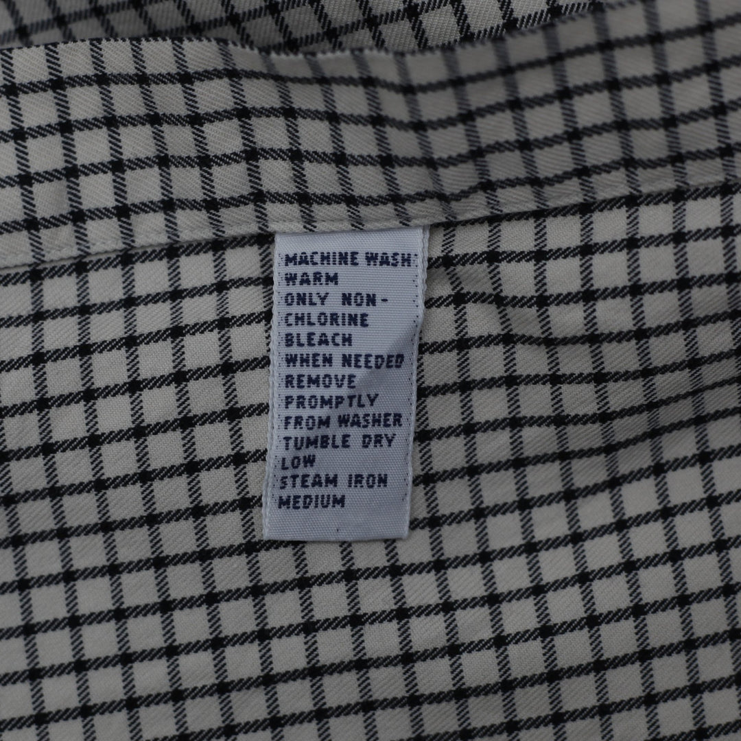 Vintage Mens Ralph Lauren Blake Grid Check Button-Down Shirt Size L