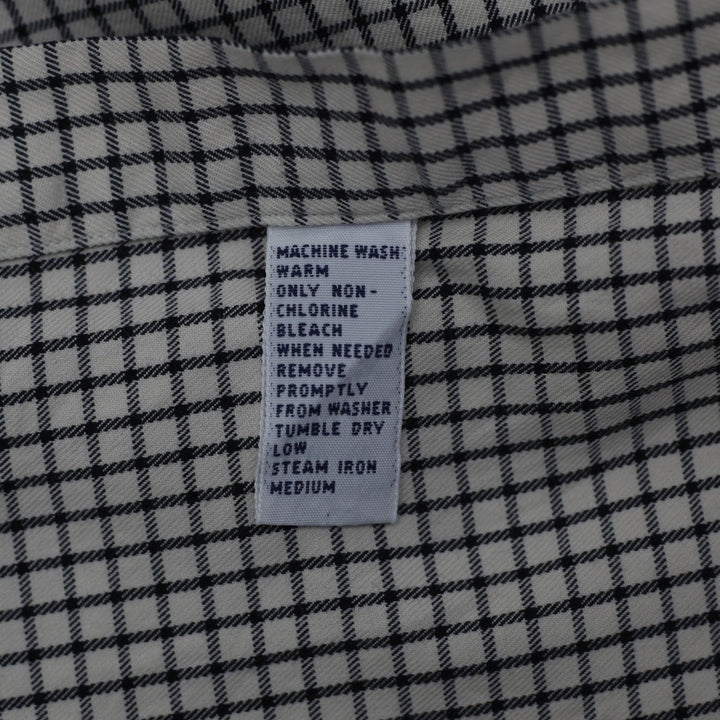 Vintage Mens Ralph Lauren Blake Grid Check Button-Down Shirt Size L
