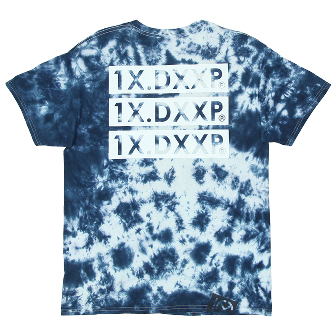 10. Deep Mens Blue Tie- Dye Graphic T-Shirt - Fashion Rerun Vintage Migration_T-Shirt
