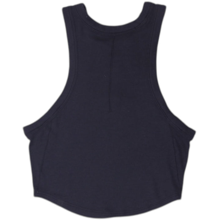 Y2K Ladies Lululemon Ribbed Cut-Out / High-Neck Cropped Tank Top Size 2
