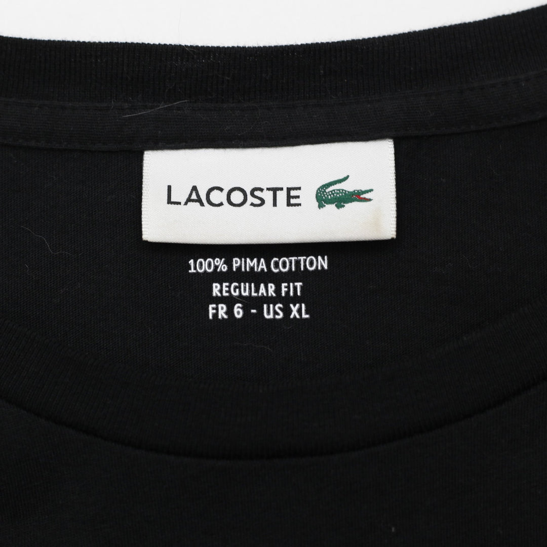 Mens Lacoste 100% Pima Cotton Crew Neck T-Shirt Size XL