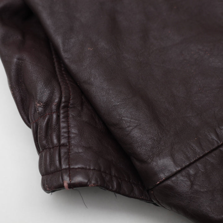 Vintage McMaster University Full Leather Varsity Jacket Size 46