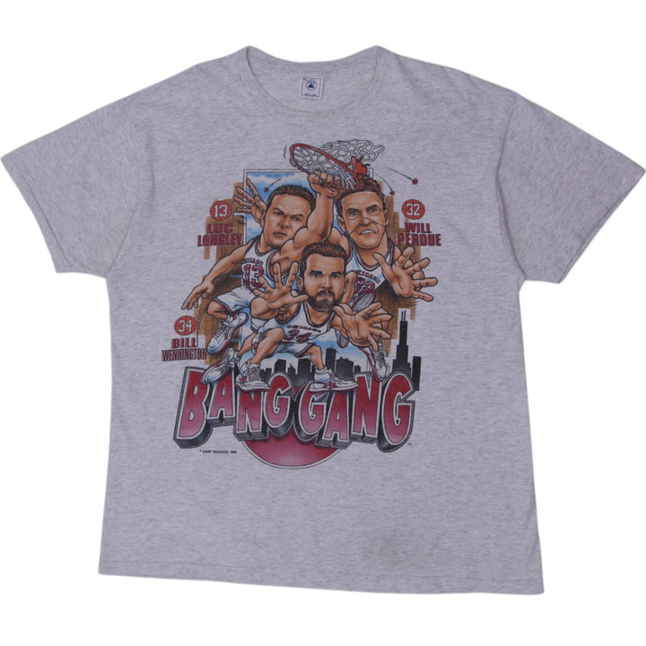 Vintage 90s Delta "Bang Gang" Chicago Bulls Caricature XL Made In USA | Migration_T-Shirts | Fashion Rerun