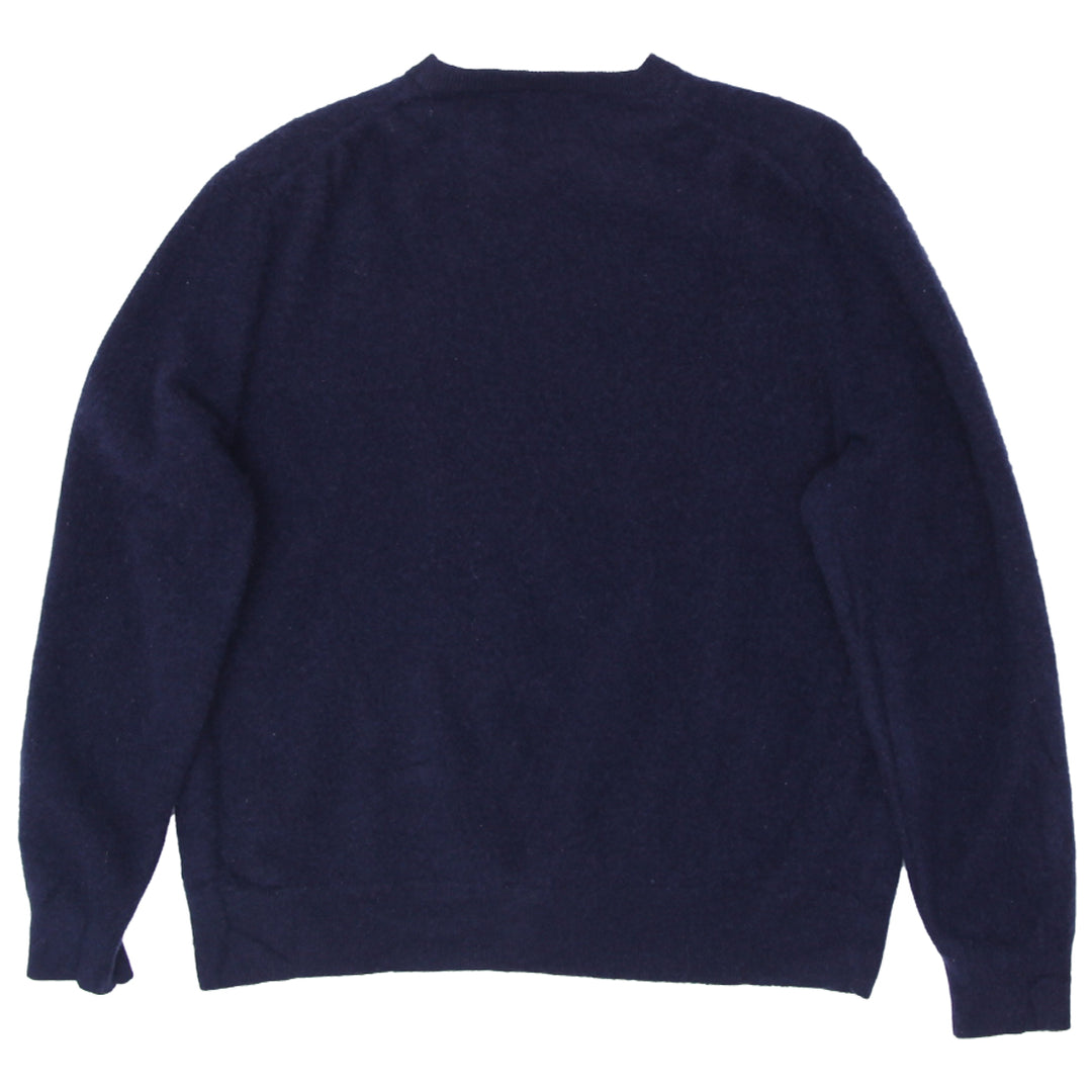 Mens Black Brown 100% Cashmere Sweater Navy Blue - Fashion Rerun Vintage Migration_Sweaters
