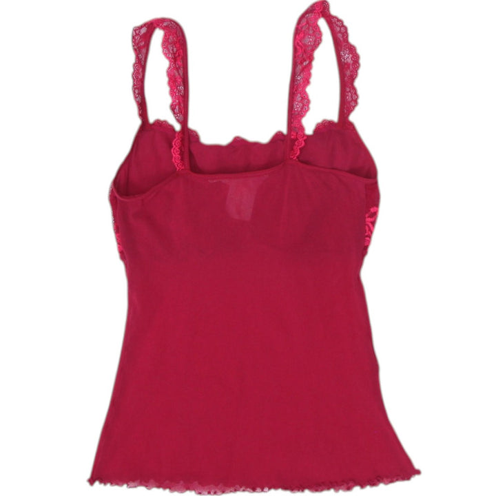 Y2K Ladies Gilligan O’Malley Lace Mesh Detail Camisole Top Size L | Migration_Y2K Tops - Side View | Fashion Rerun