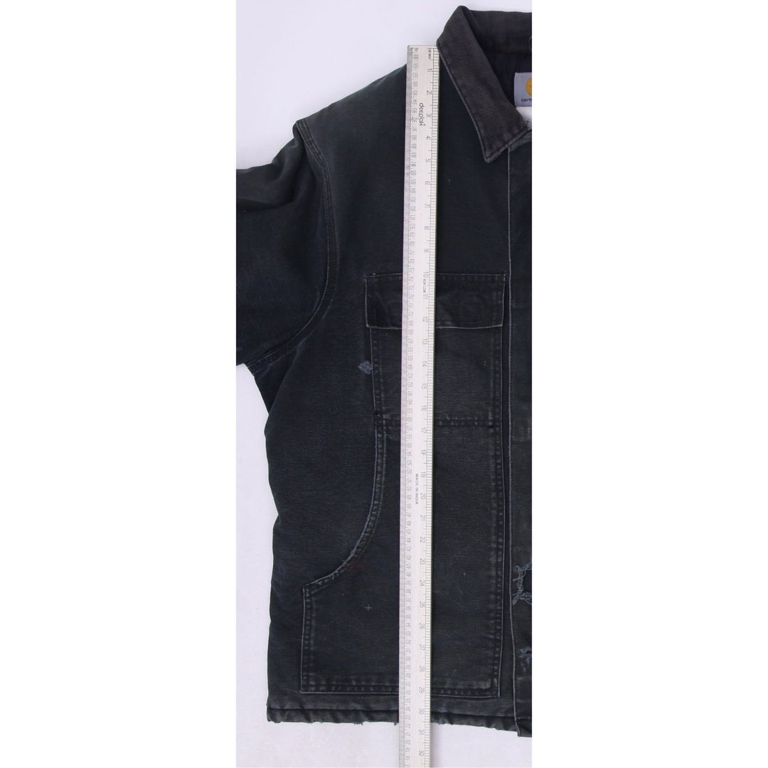 Mens Carhartt Distressed Full Zip Black Workwear Jacket Size 48 | Migration_Jackets WW Collection - View 13 | Fashion Rerun