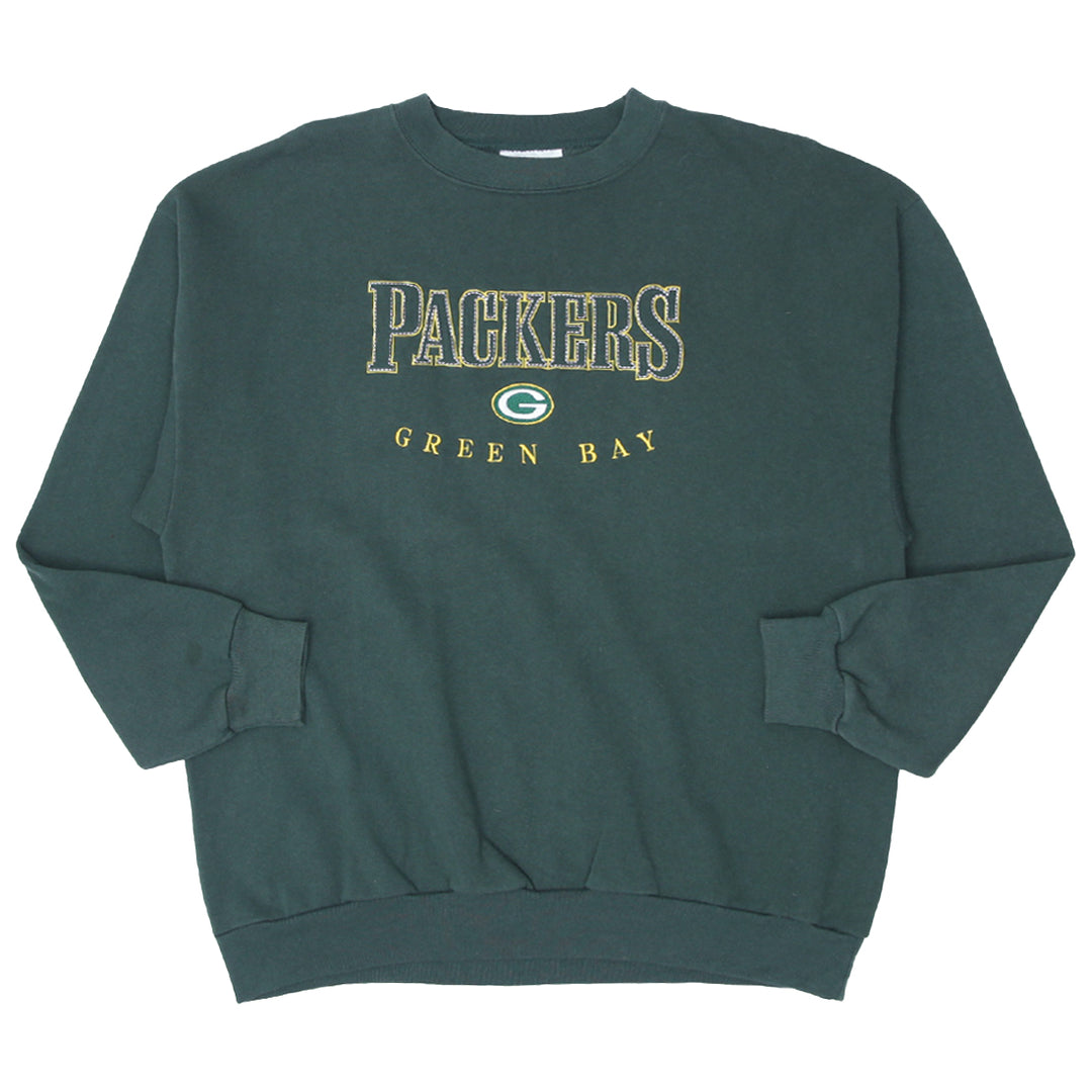 Vintage Logo Athletic Green Bay Packers Crewneck Sweatshirt Size XL
