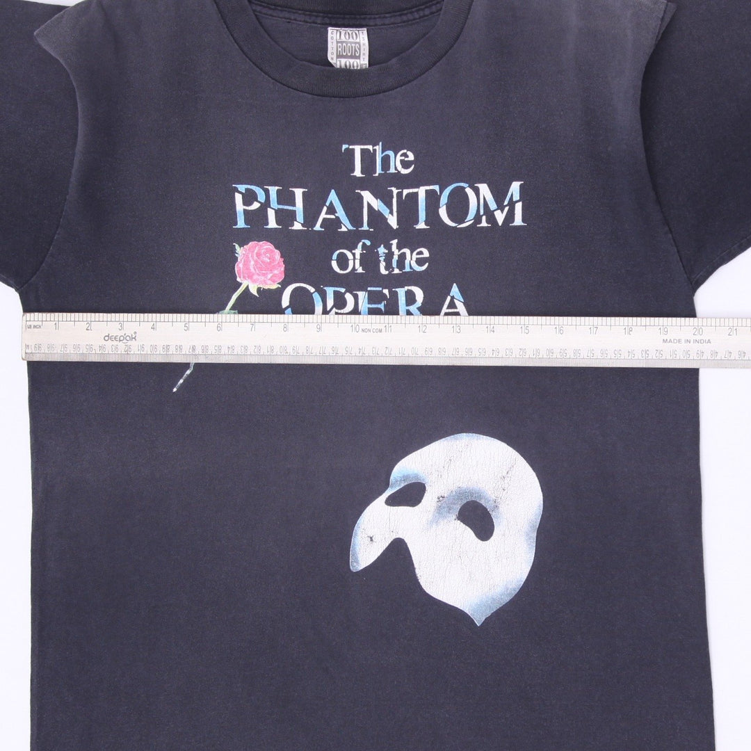 Vintage 90s The Phantom of the Opera Rose Mask Band T-Shirt Made in USA Size L